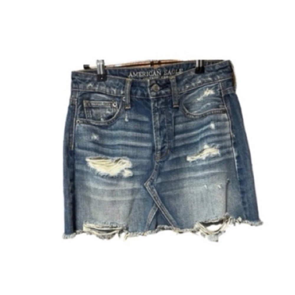 American Eagle Hi Rise Festival Mini Denim Skirt